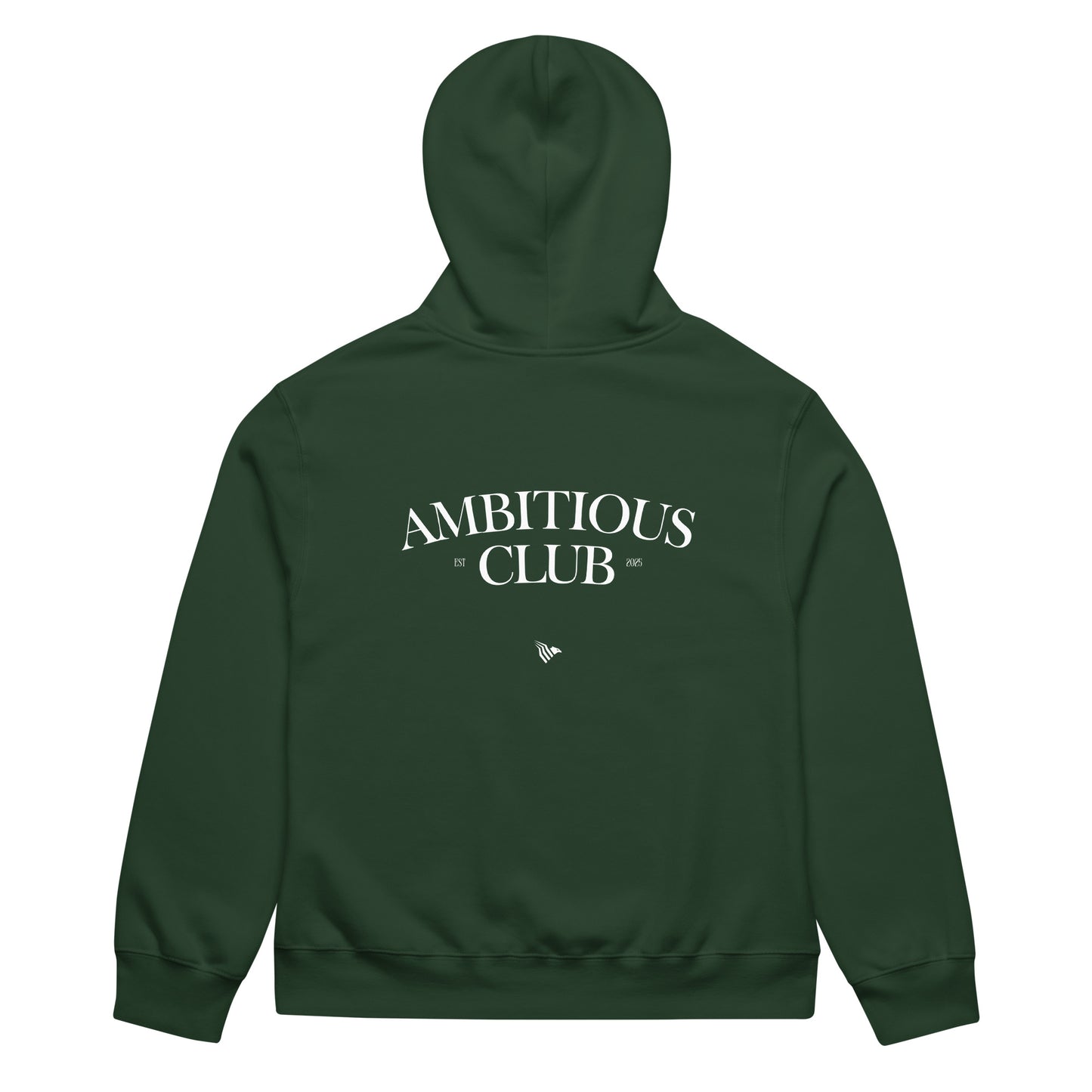 Minimalist hoodie with ambition mindset print