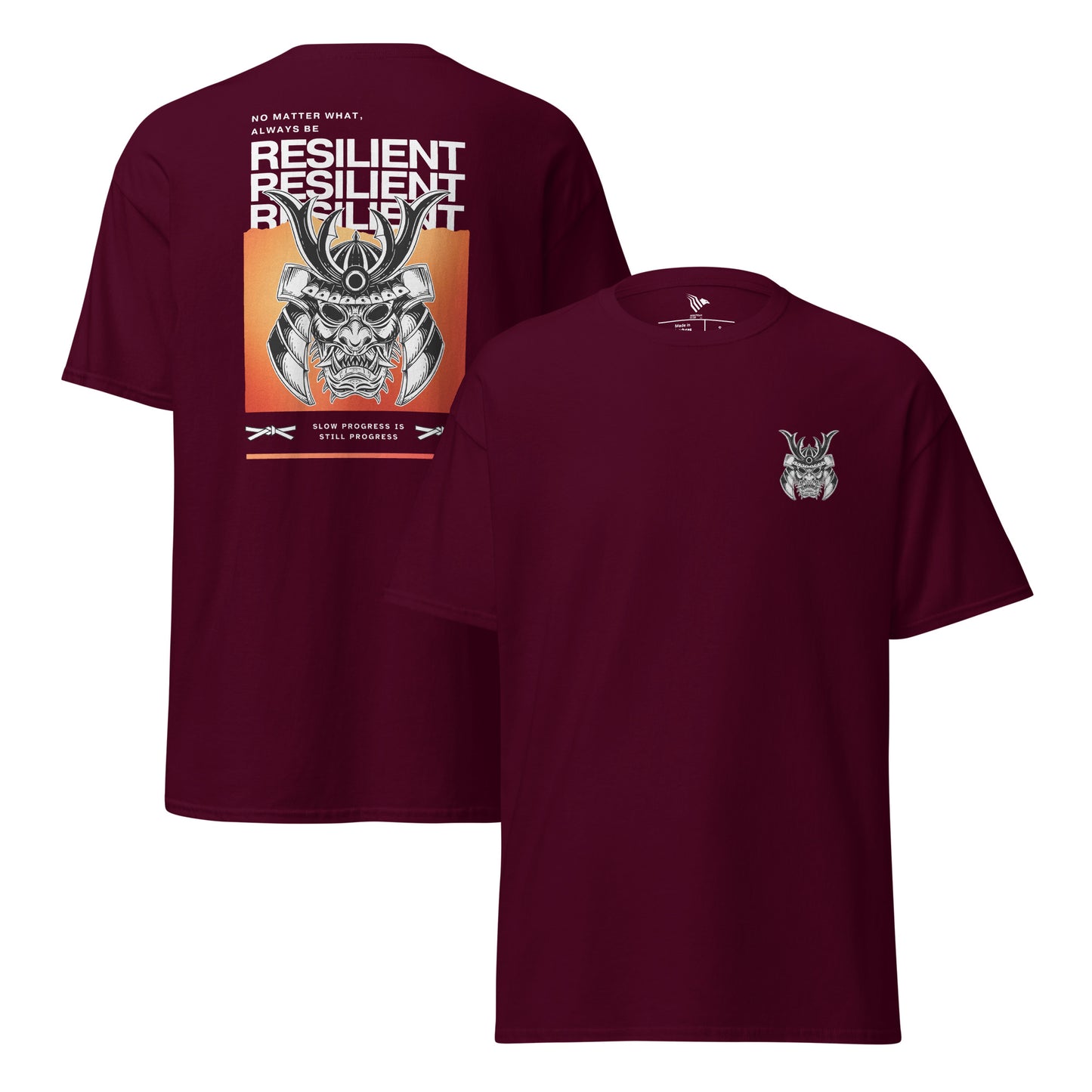 9. Premium cotton maroon shirt with mindset design